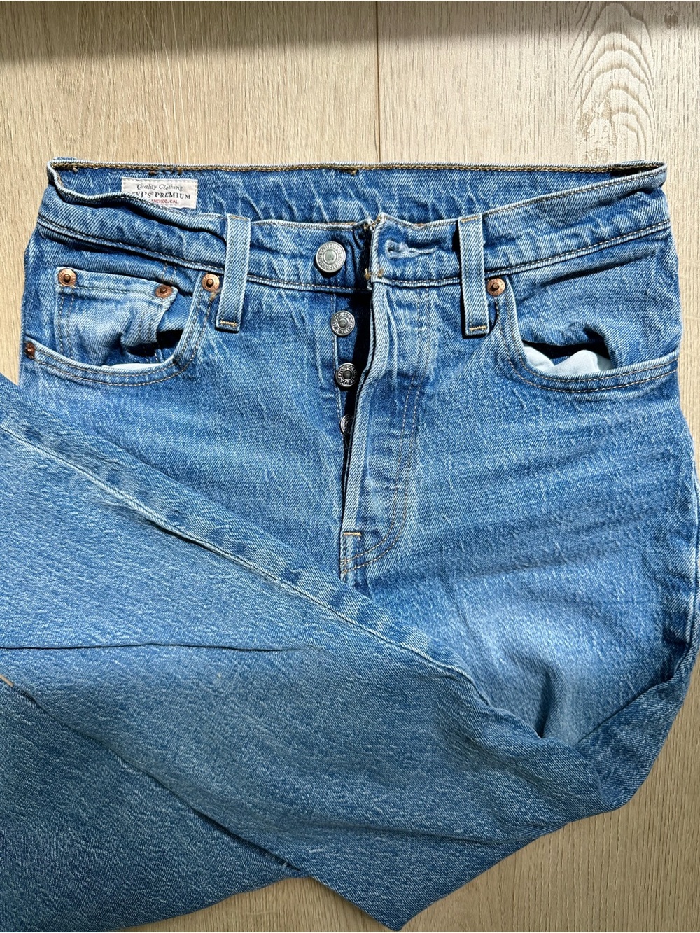 Levi's Medium Blue 501 Classic Denim Jeans